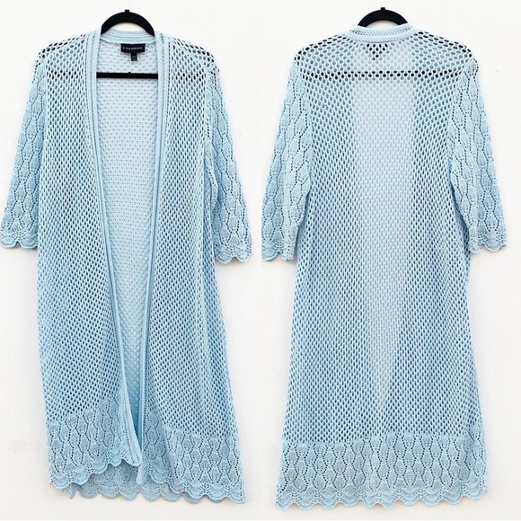 🚨Final Sale🚨!! NWT Lane Bryant Long Crocket Knit Sweater Size 18/20 - Picture 2 of 5